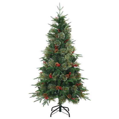 Artificial Hinged Christmas Tree Green 150 cm PE and PVC