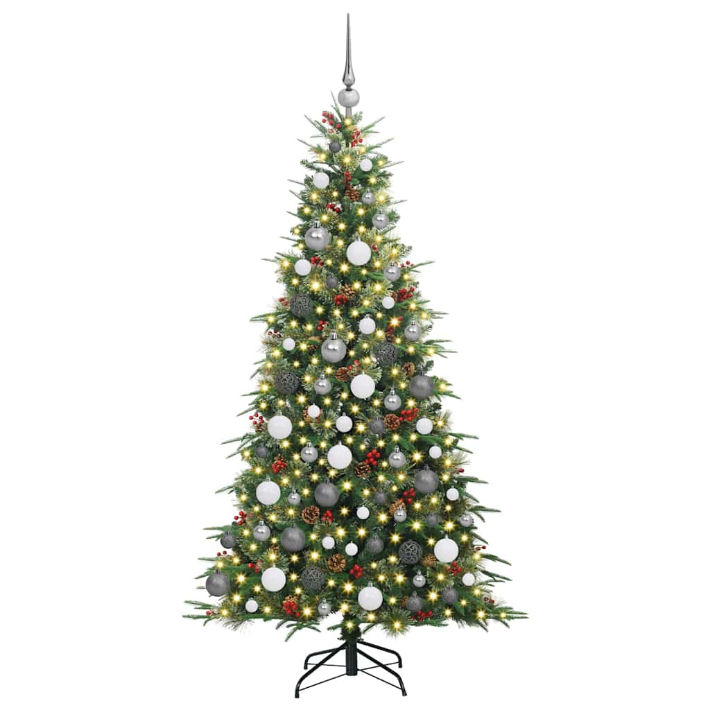 Artificial Hinged Christmas Tree Green 180 cm PE and PVC