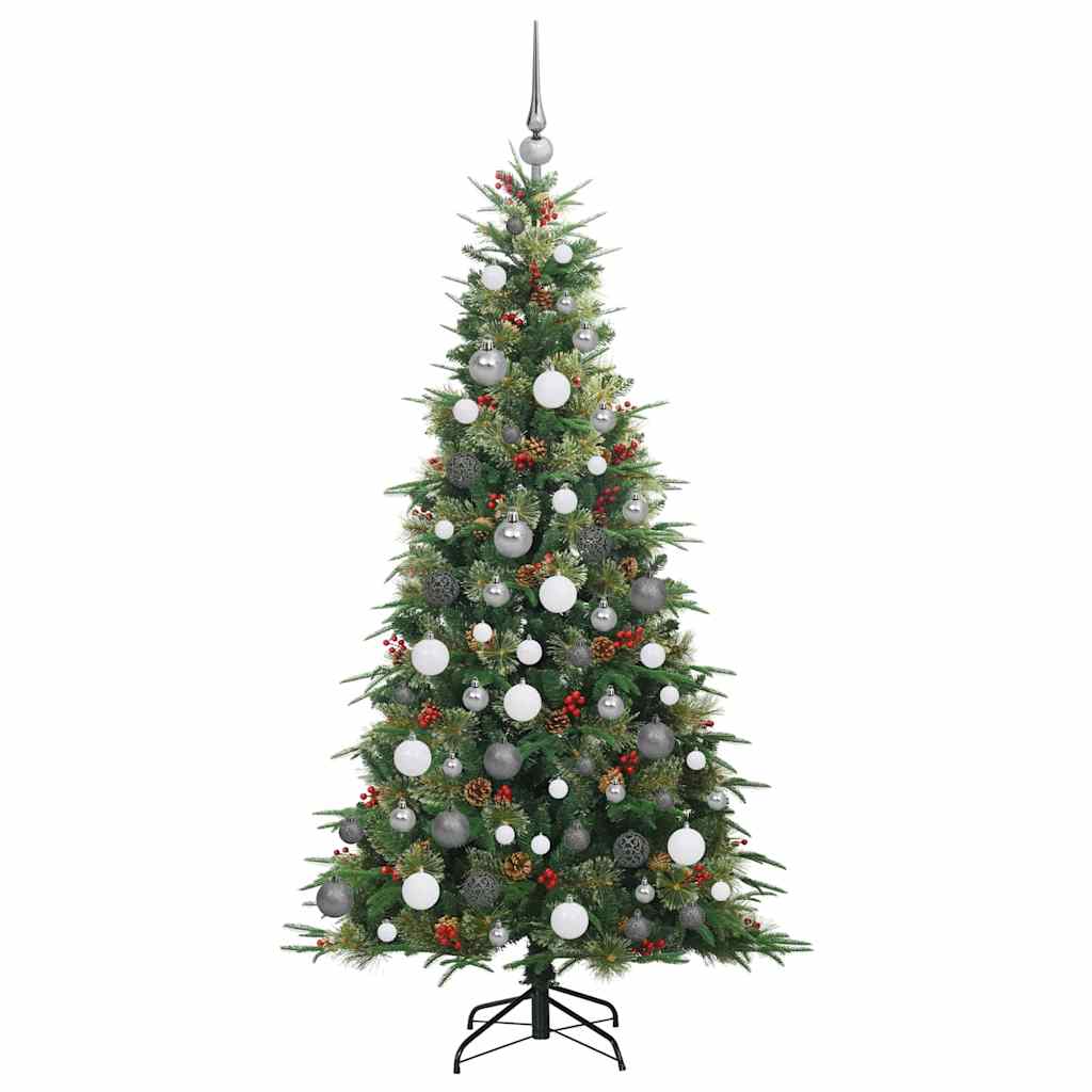 Artificial Hinged Christmas Tree Green 180 cm PE and PVC