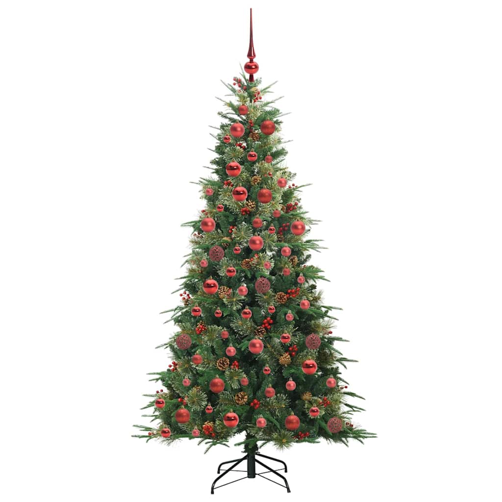 Artificial Hinged Christmas Tree Green 180 cm PE and PVC