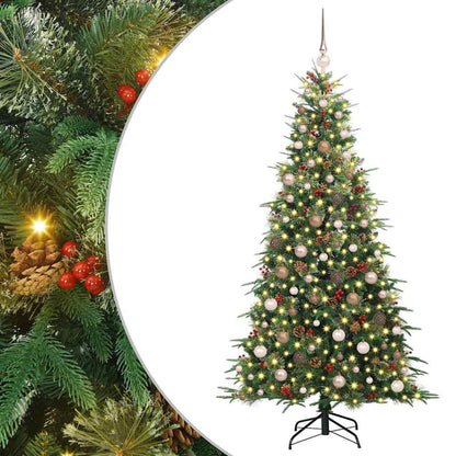 Artificial Hinged Christmas Tree Green 210 cm PE and PVC