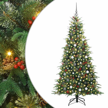 Artificial Hinged Christmas Tree Green 210 cm PE and PVC