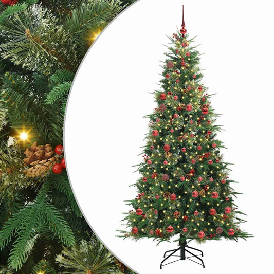 Artificial Hinged Christmas Tree Green 210 cm PE and PVC