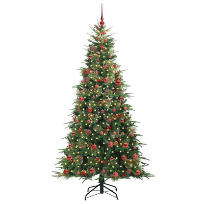 Artificial Hinged Christmas Tree Green 210 cm PE and PVC