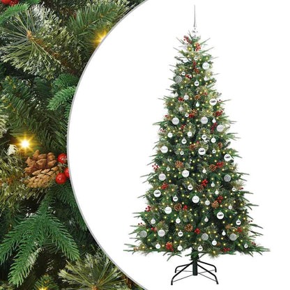 Artificial Hinged Christmas Tree Green 210 cm PE and PVC
