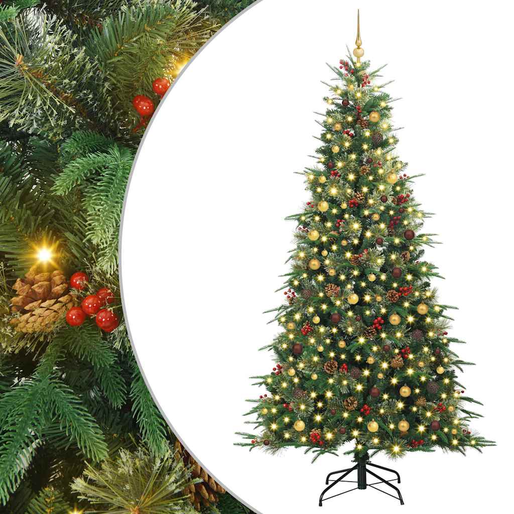 Artificial Hinged Christmas Tree Green 240 cm PE and PVC