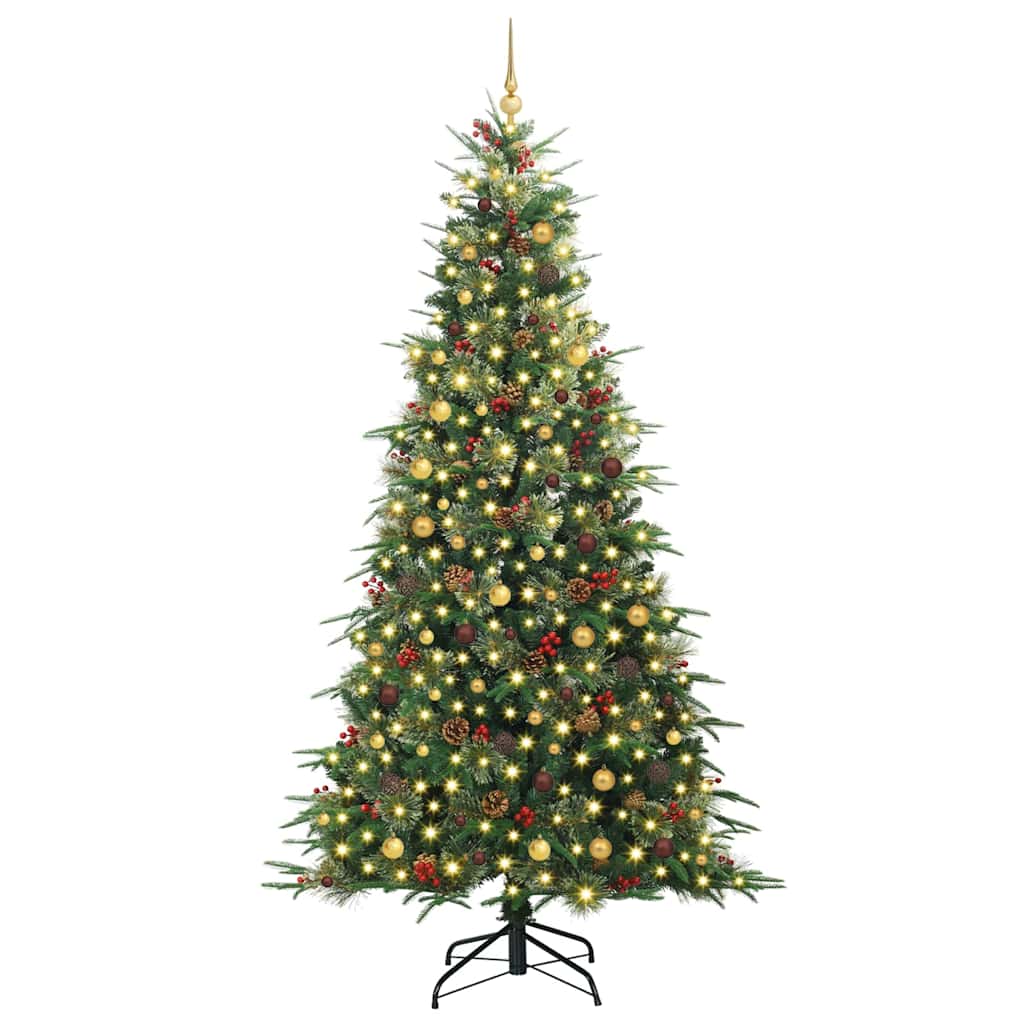 Artificial Hinged Christmas Tree Green 240 cm PE and PVC