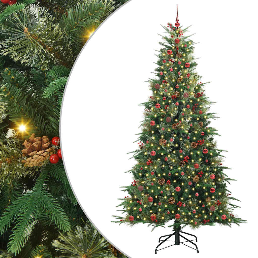 Artificial Hinged Christmas Tree Green 240 cm PE and PVC