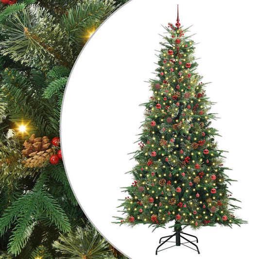 Artificial Hinged Christmas Tree Green 240 cm PE and PVC