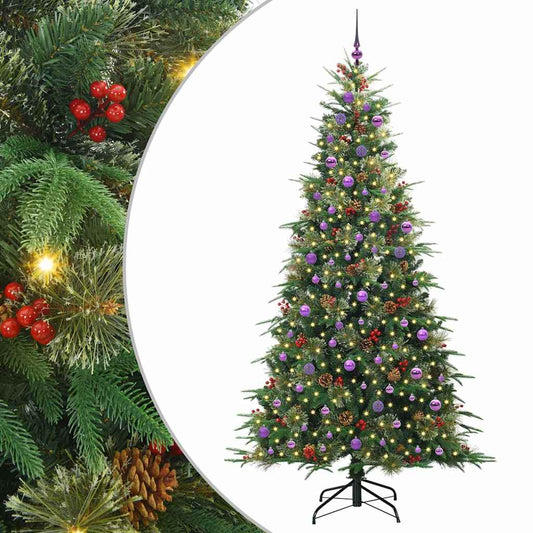 Artificial Hinged Christmas Tree Green 240 cm PE and PVC