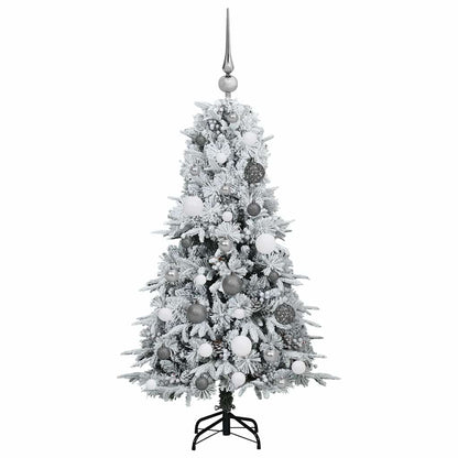 Artificial Hinged Christmas Tree White 120 cm PE and PVC
