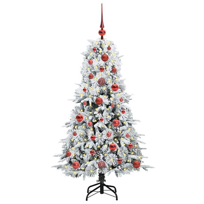 Artificial Hinged Christmas Tree White 120 cm PE and PVC