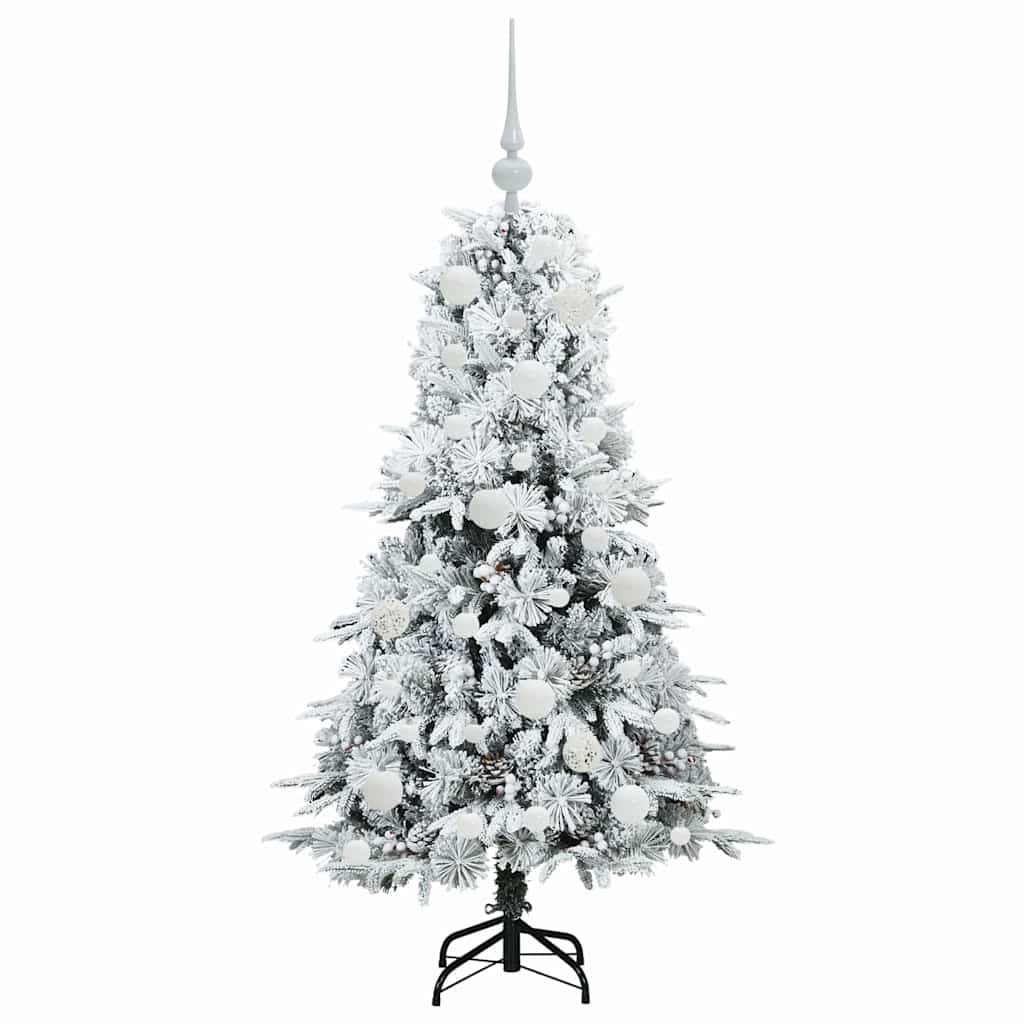 Artificial Hinged Christmas Tree White 120 cm PE and PVC