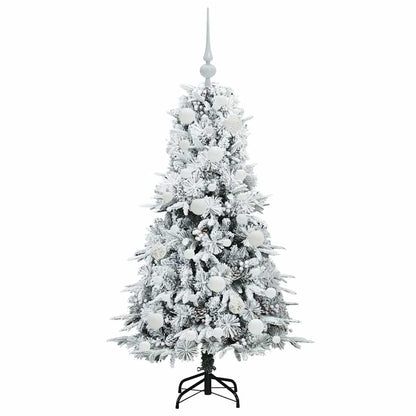 Artificial Hinged Christmas Tree White 120 cm PE and PVC