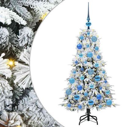 Artificial Hinged Christmas Tree White 120 cm PE and PVC