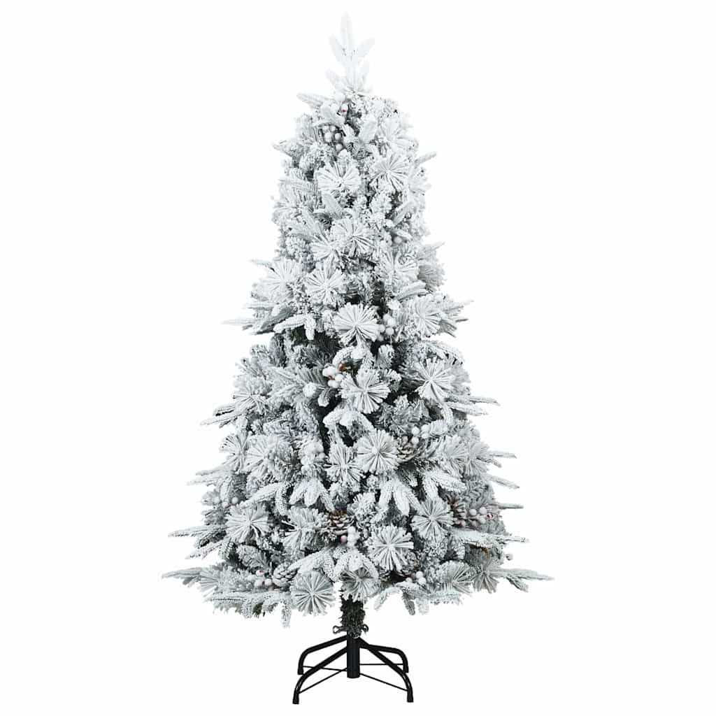 Artificial Hinged Christmas Tree White 120 cm PE and PVC