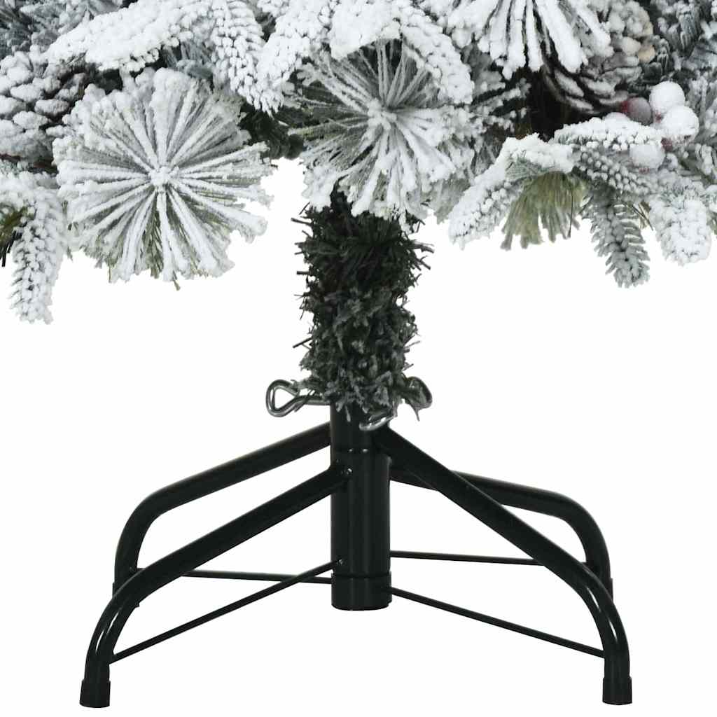 Artificial Hinged Christmas Tree White 150 cm PE and PVC