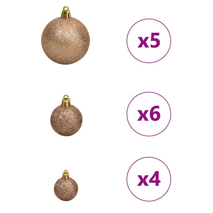 Artificial Hinged Christmas Tree White 150 cm PE and PVC