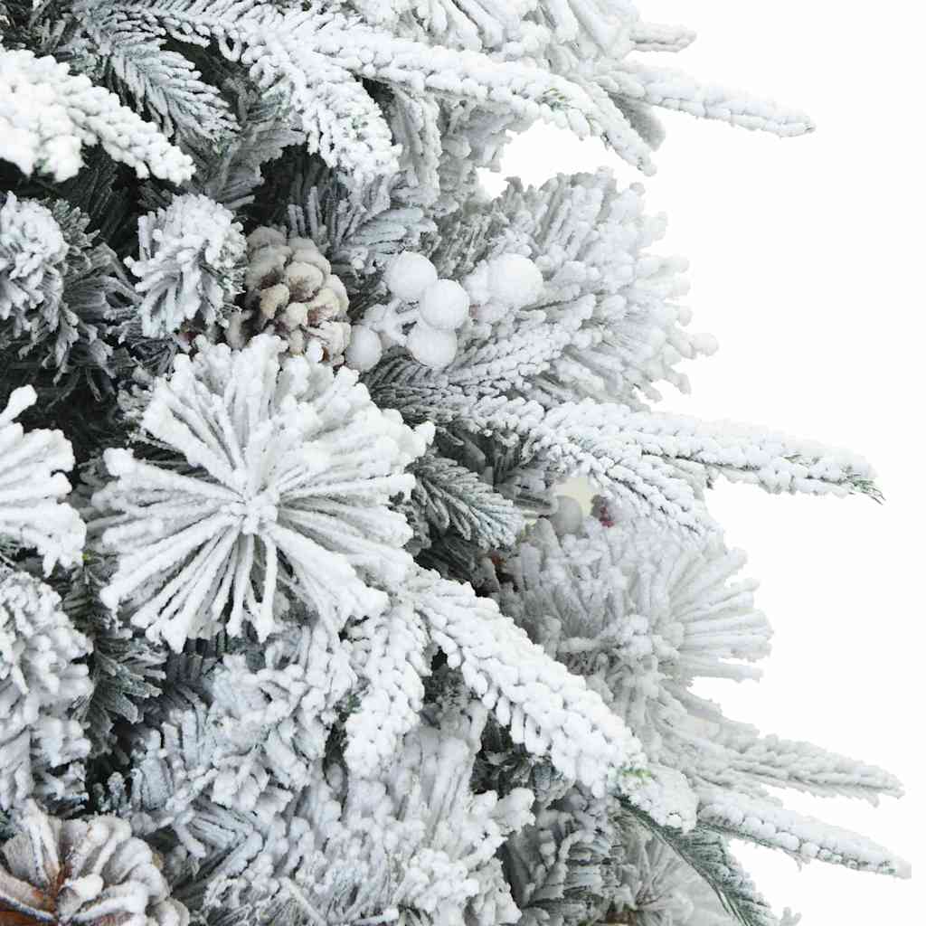 Artificial Hinged Christmas Tree White 150 cm PE and PVC
