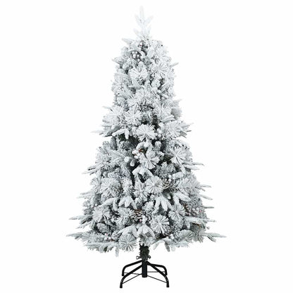 Artificial Hinged Christmas Tree White 150 cm PE and PVC