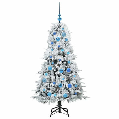 Artificial Hinged Christmas Tree White 150 cm PE and PVC