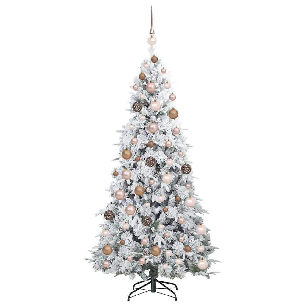 Artificial Hinged Christmas Tree White 180 cm PE and PVC