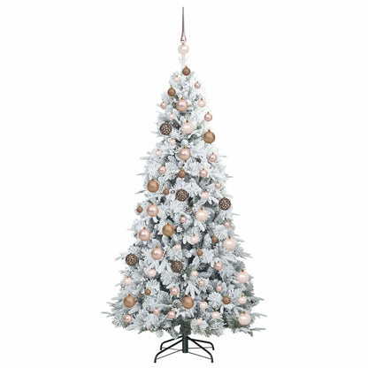 Artificial Hinged Christmas Tree White 180 cm PE and PVC