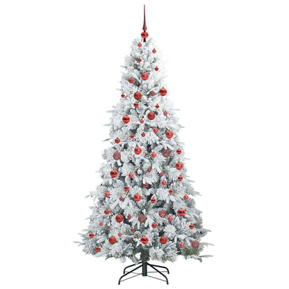Artificial Hinged Christmas Tree White 180 cm PE and PVC