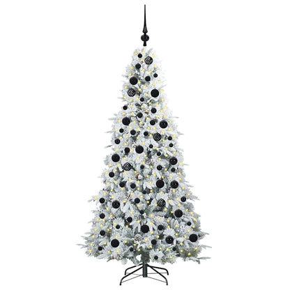 Artificial Hinged Christmas Tree White 180 cm PE and PVC
