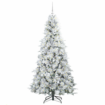 Artificial Hinged Christmas Tree White 180 cm PE and PVC