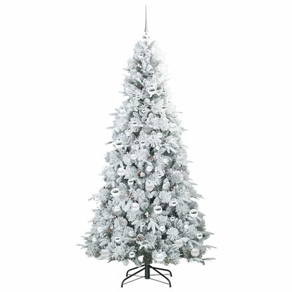 Artificial Hinged Christmas Tree White 180 cm PE and PVC