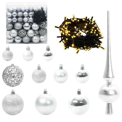Artificial Hinged Christmas Tree White 180 cm PE and PVC