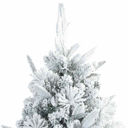 Artificial Hinged Christmas Tree White 210 cm PE and PVC