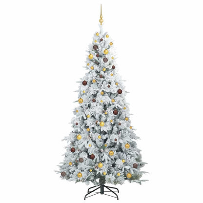 Artificial Hinged Christmas Tree White 240 cm PE and PVC