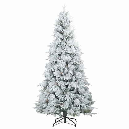 Artificial Hinged Christmas Tree White 240 cm PE and PVC