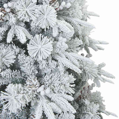Artificial Hinged Christmas Tree White 240 cm PE and PVC