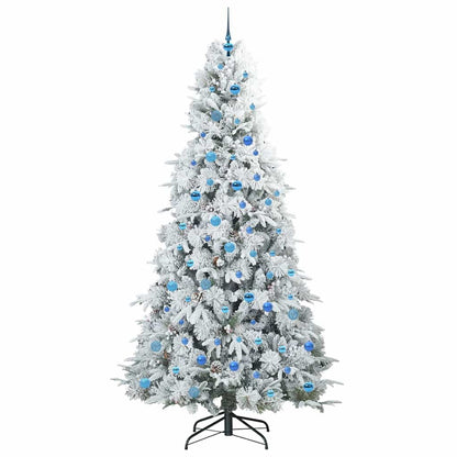 Artificial Hinged Christmas Tree White 240 cm PE and PVC