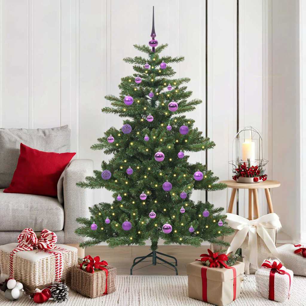 Artificial Hinged Christmas Tree Green 150 cm PVC and Steel
