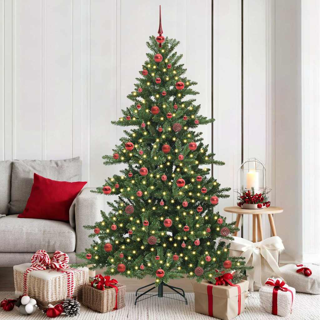Artificial Hinged Christmas Tree Green 180 cm PVC and Steel