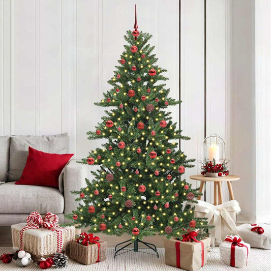 Artificial Hinged Christmas Tree Green 180 cm PVC and Steel