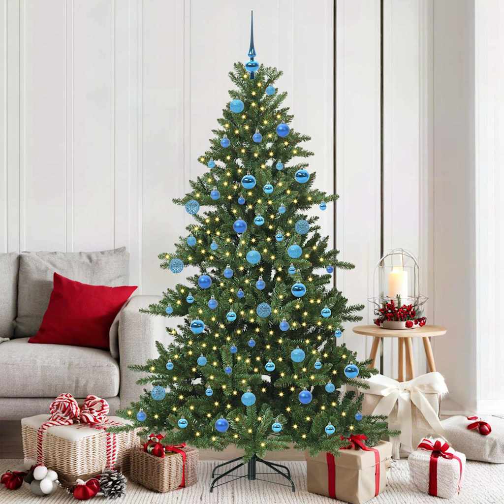 Artificial Hinged Christmas Tree Green 180 cm PVC and Steel