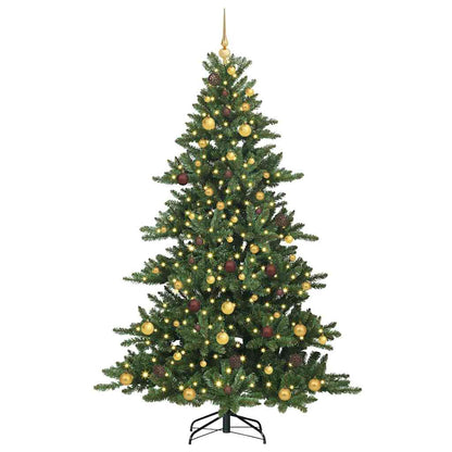 Artificial Hinged Christmas Tree Green 210 cm PVC and Steel