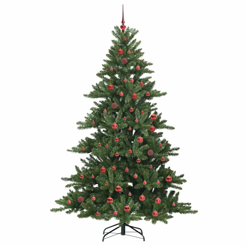 Artificial Hinged Christmas Tree Green 210 cm PVC and Steel