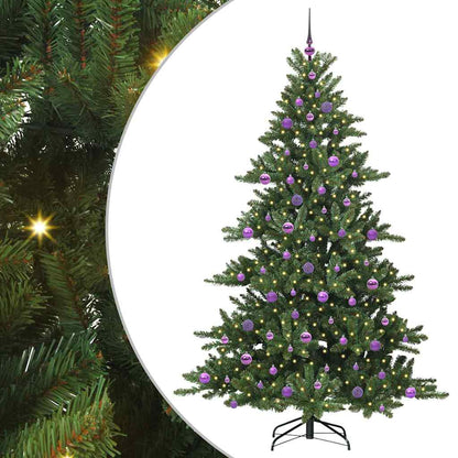 Artificial Hinged Christmas Tree Green 210 cm PVC and Steel