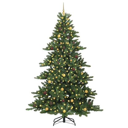 Artificial Hinged Christmas Tree Green 240 cm PVC and Steel