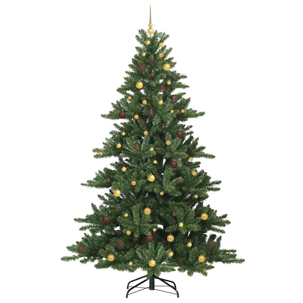 Artificial Hinged Christmas Tree Green 240 cm PVC and Steel
