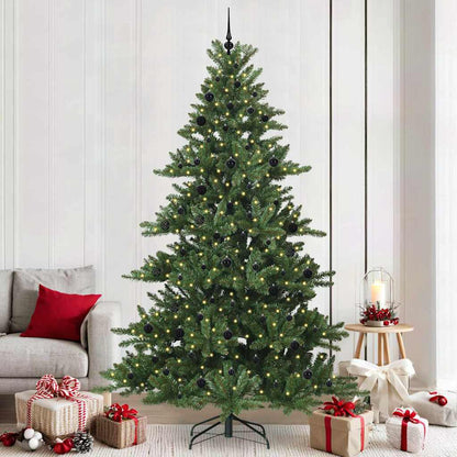 Artificial Hinged Christmas Tree Green 240 cm PVC and Steel