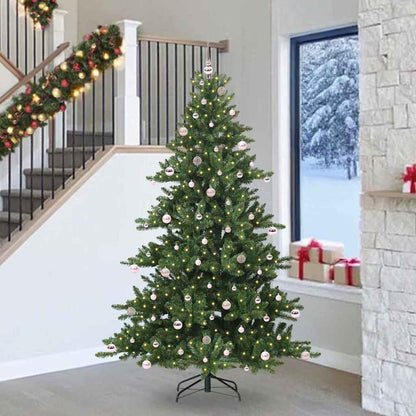 Artificial Hinged Christmas Tree Green 240 cm PVC and Steel