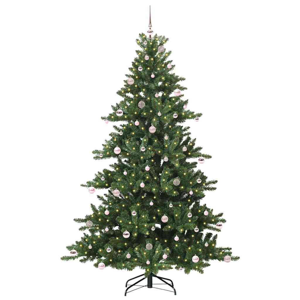 Artificial Hinged Christmas Tree Green 240 cm PVC and Steel