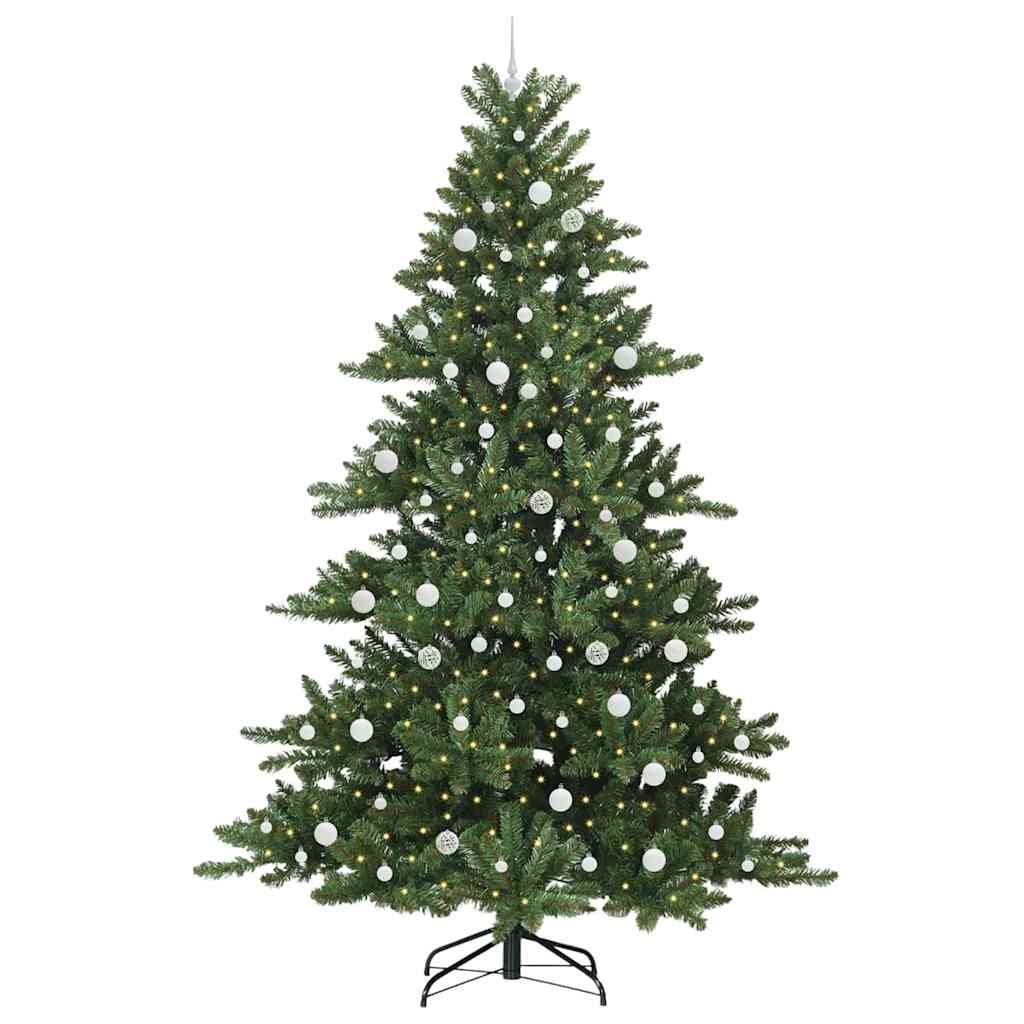 Artificial Hinged Christmas Tree Green 240 cm PVC and Steel
